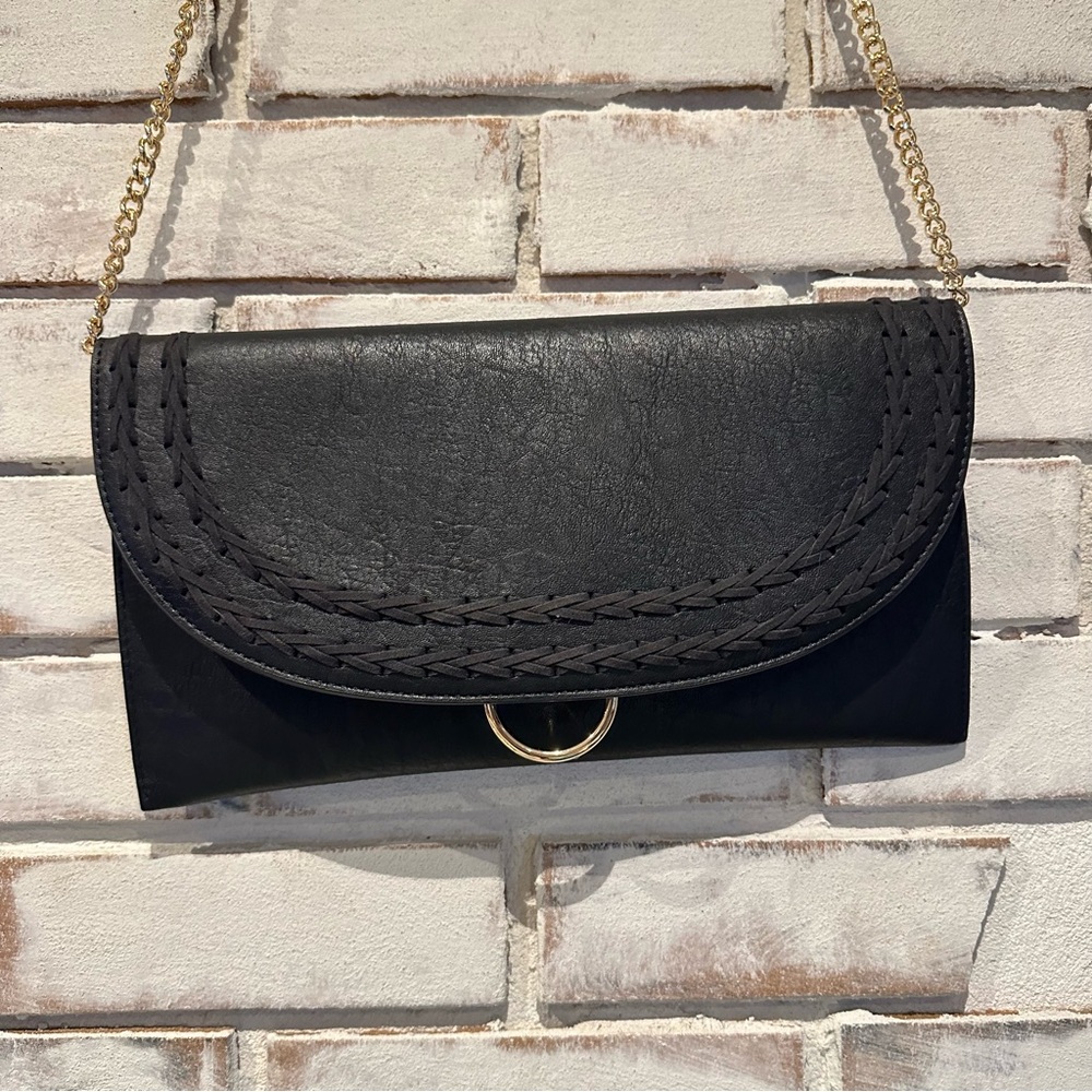 Lulus Black Clutch Shoulder Bag Purse